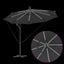 Parasol Antracit 294 x 294 x 248 cm Polyester og Aluminium