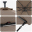 Parasol 294 x 294 x 248 cm Polyester og Aluminium Gråbrun