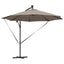 Parasol 294 x 294 x 248 cm Polyester og Aluminium Gråbrun