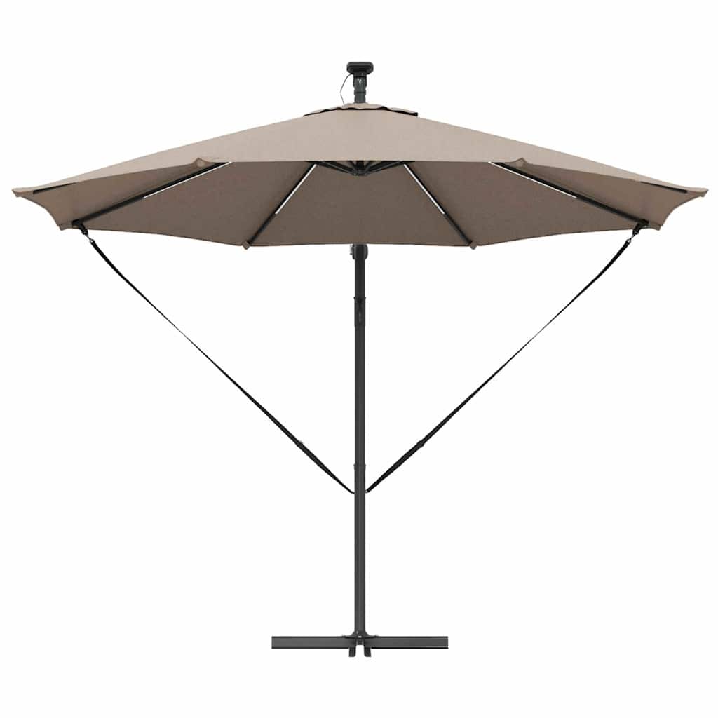 Parasol 294 x 294 x 248 cm Polyester og Aluminium Gråbrun