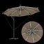 Parasol 294 x 294 x 248 cm Polyester og Aluminium Gråbrun
