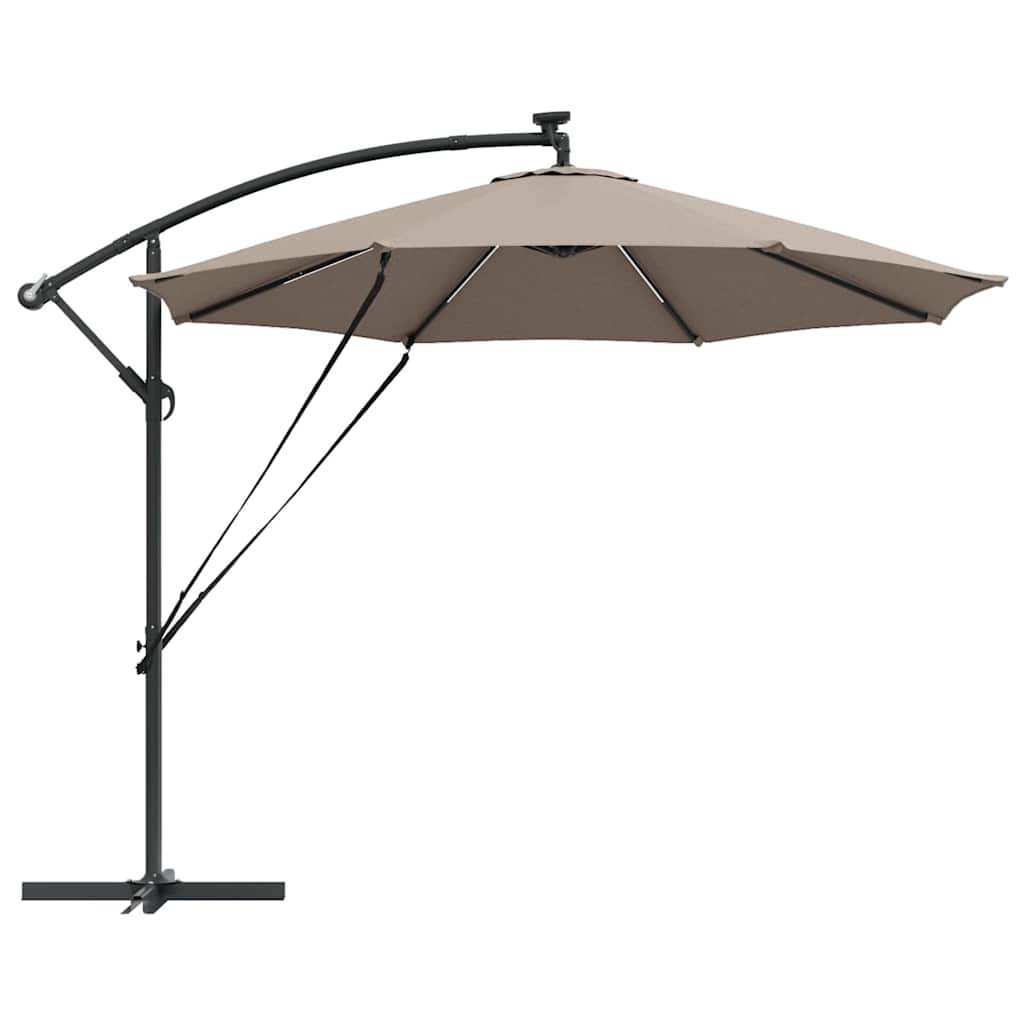 Parasol 294 x 294 x 248 cm Polyester og Aluminium Gråbrun