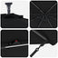 Parasol 294 x 294 x 248 cm Polyester og Aluminium Sort