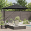 Parasol 294 x 294 x 248 cm Polyester og Aluminium Sort