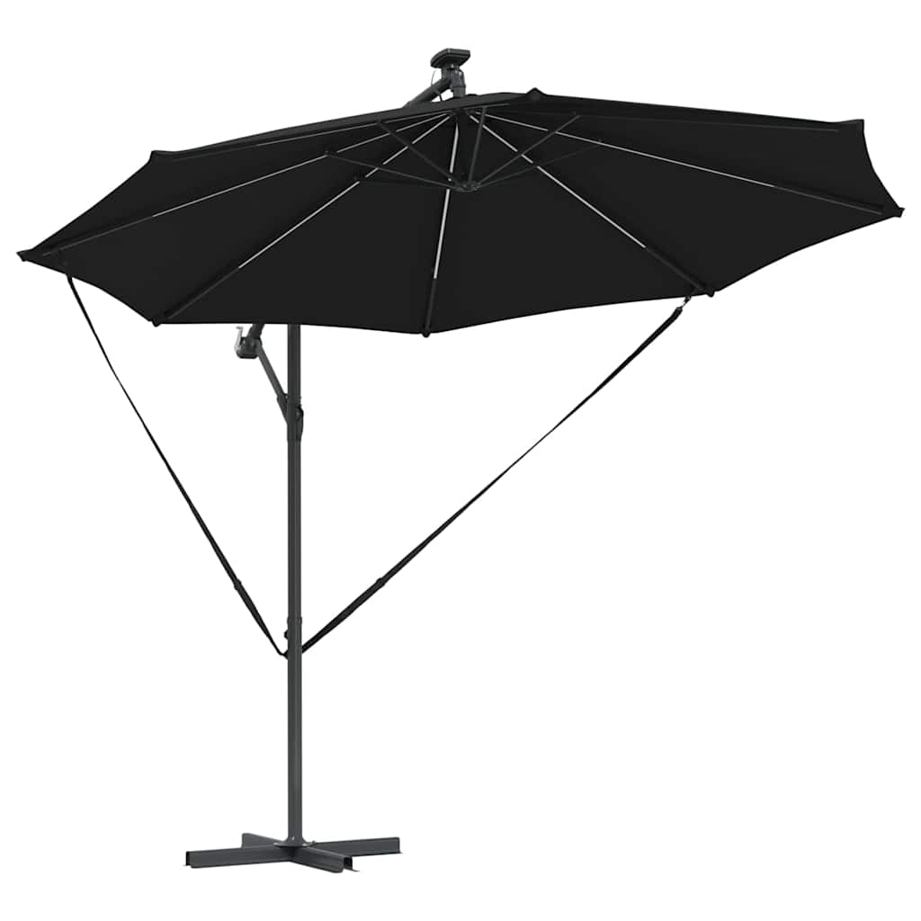 Parasol 294 x 294 x 248 cm Polyester og Aluminium Sort