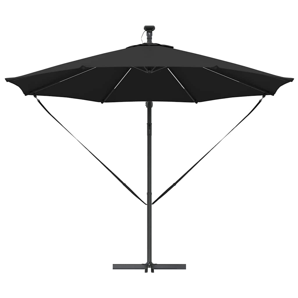 Parasol 294 x 294 x 248 cm Polyester og Aluminium Sort