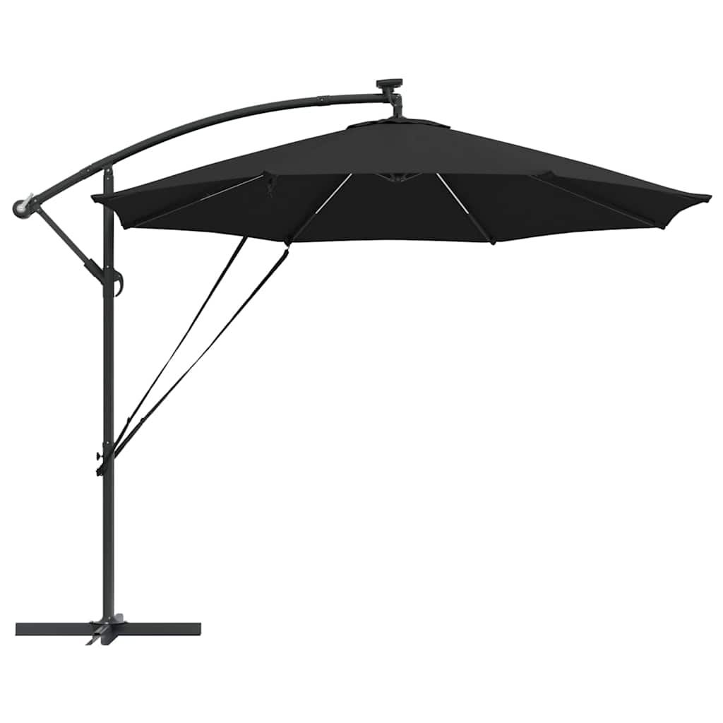 Parasol 294 x 294 x 248 cm Polyester og Aluminium Sort