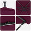 Parasol Bordeaux Rød 294 x 294 x 248 cm Polyester og Aluminium