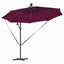 Parasol 294 x 294 x 248 cm Polyester og Aluminium Bordeaux Rød