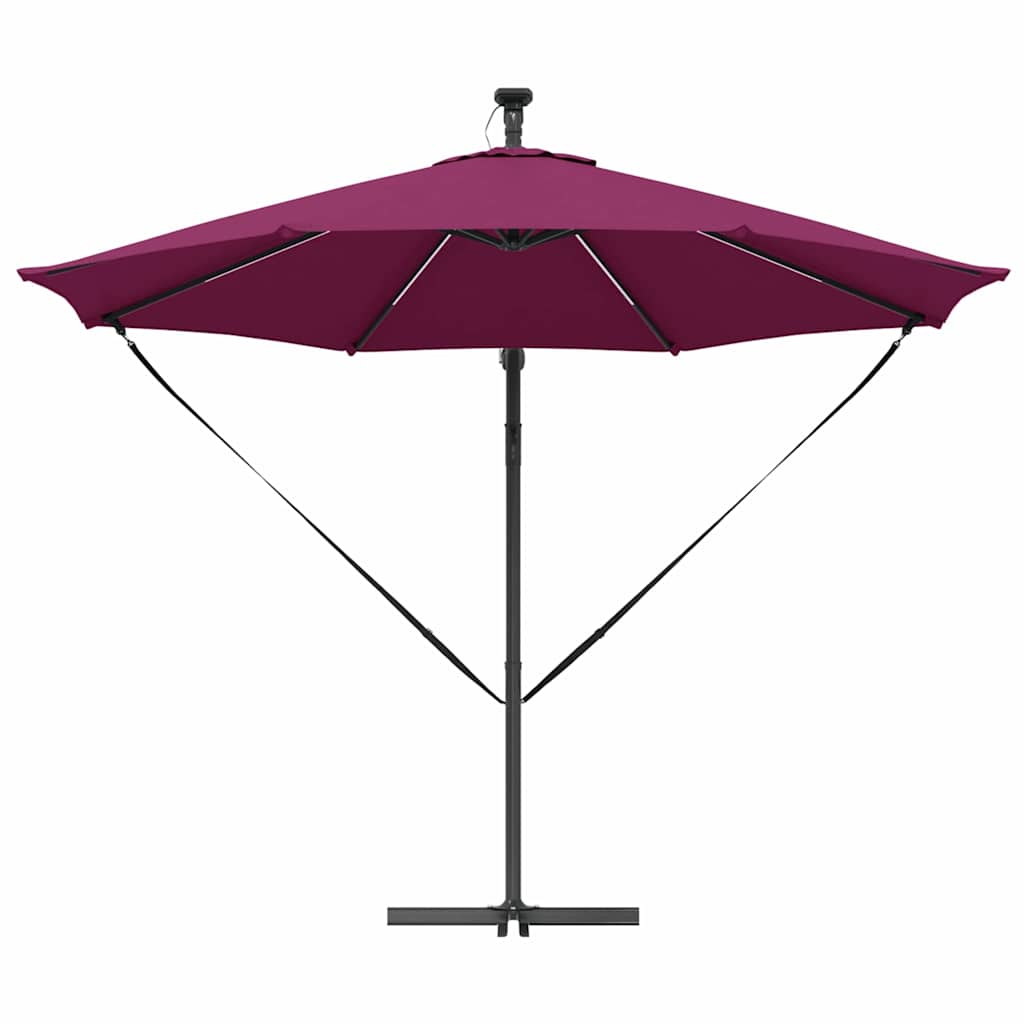 Parasol 294 x 294 x 248 cm Polyester og Aluminium Bordeaux Rød