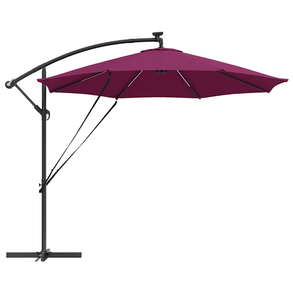 Parasol 294 x 294 x 248 cm Polyester og Aluminium Bordeaux Rød