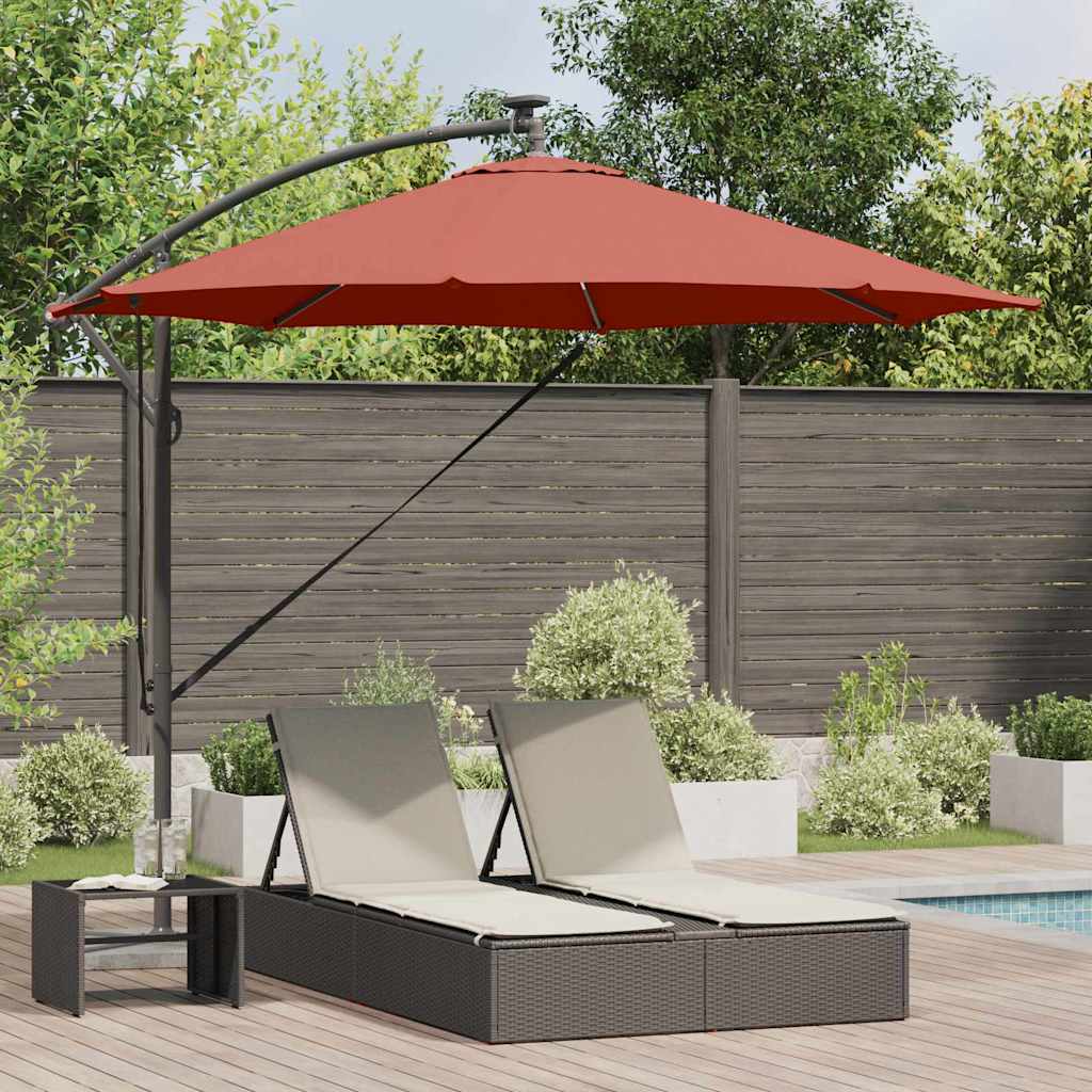 Parasol 294 x 294 x 248 cm Polyester og Aluminium Terrakotta