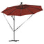 Parasol Terrakotta 294 x 294 x 248 cm Polyester og Aluminium