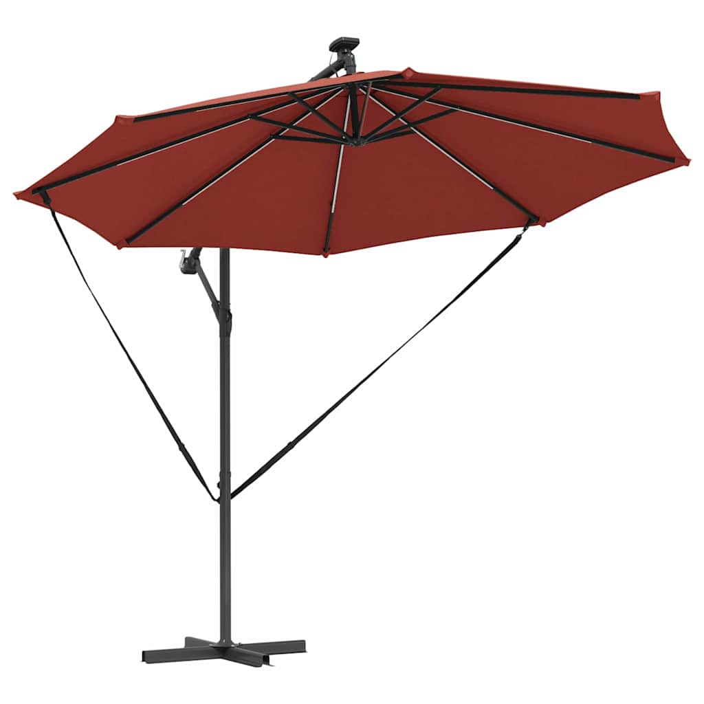 Parasol 294 x 294 x 248 cm Polyester og Aluminium Terrakotta