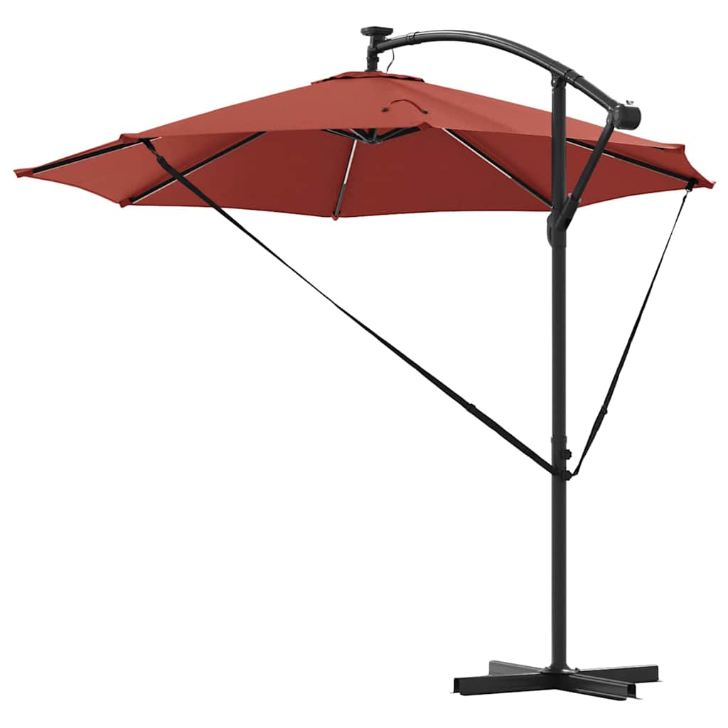 Parasol 294 x 294 x 248 cm Polyester og Aluminium Terrakotta