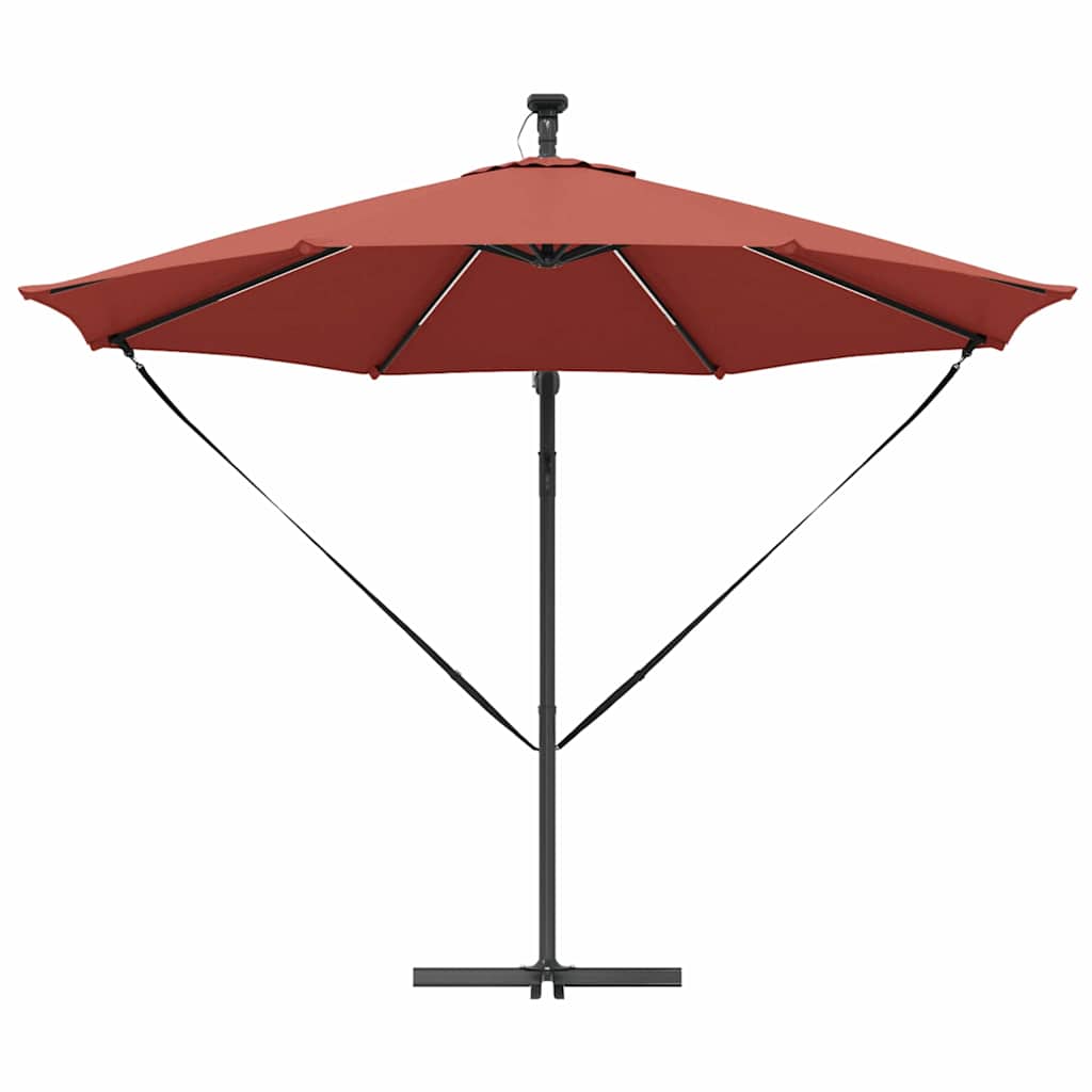 Parasol 294 x 294 x 248 cm Polyester og Aluminium Terrakotta