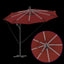 Parasol 294 x 294 x 248 cm Polyester og Aluminium Terrakotta