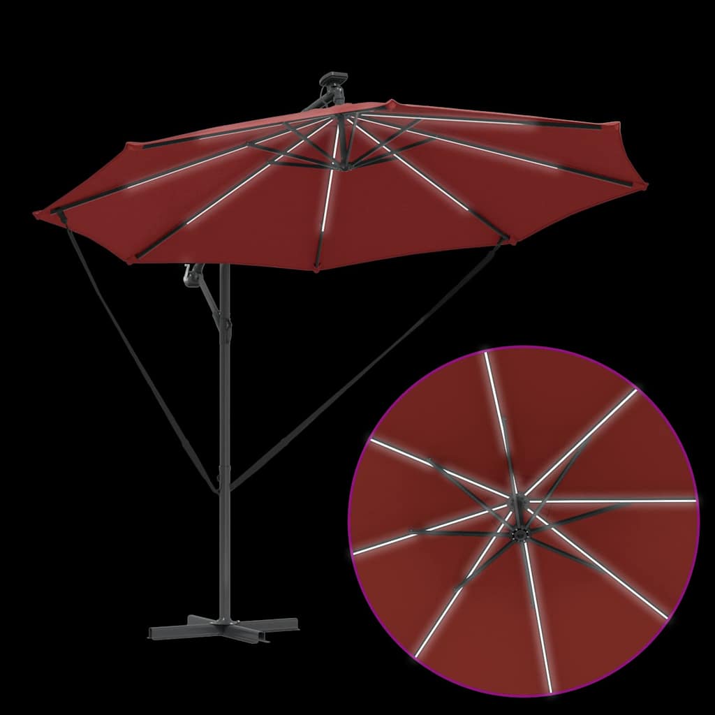 Parasol 294 x 294 x 248 cm Polyester og Aluminium Terrakotta