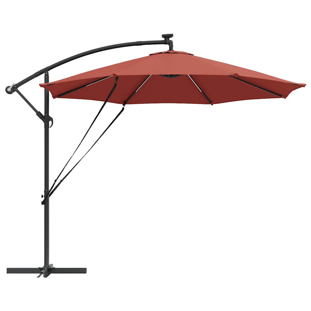 Parasol 294 x 294 x 248 cm Polyester og Aluminium Terrakotta