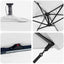 Parasol Sandfarvet 294 x 200 x 270 cm Polyester og Aluminium
