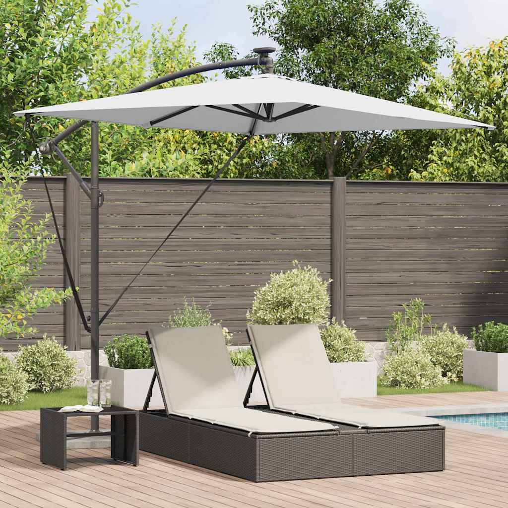 Parasol 294 x 200 x 270 cm Polyester og Aluminium Sandfarvet