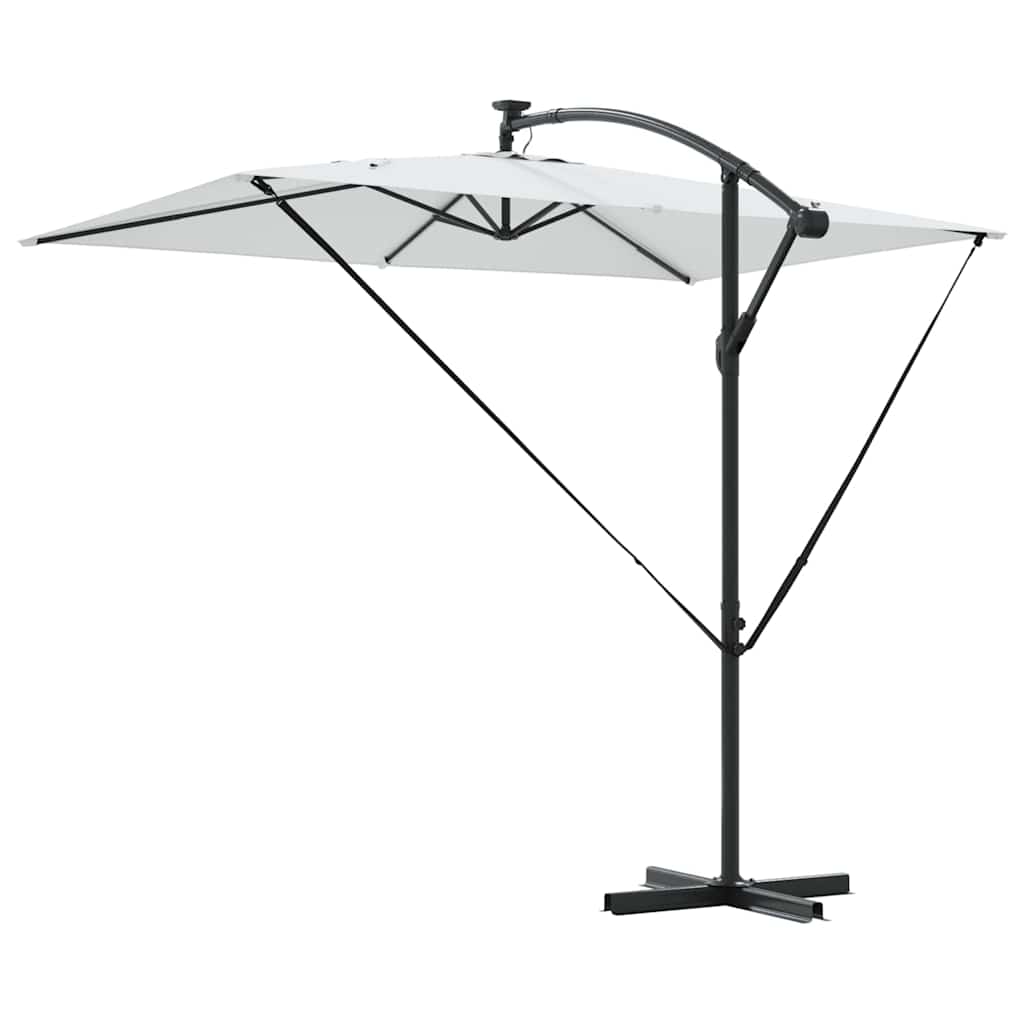 Parasol 294 x 200 x 270 cm Polyester og Aluminium Sandfarvet