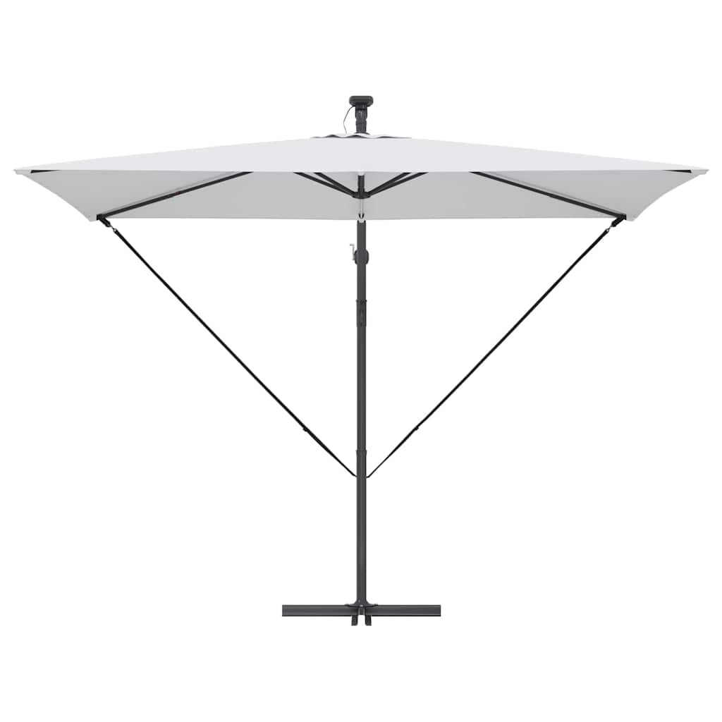 Parasol 294 x 200 x 270 cm Polyester og Aluminium Sandfarvet