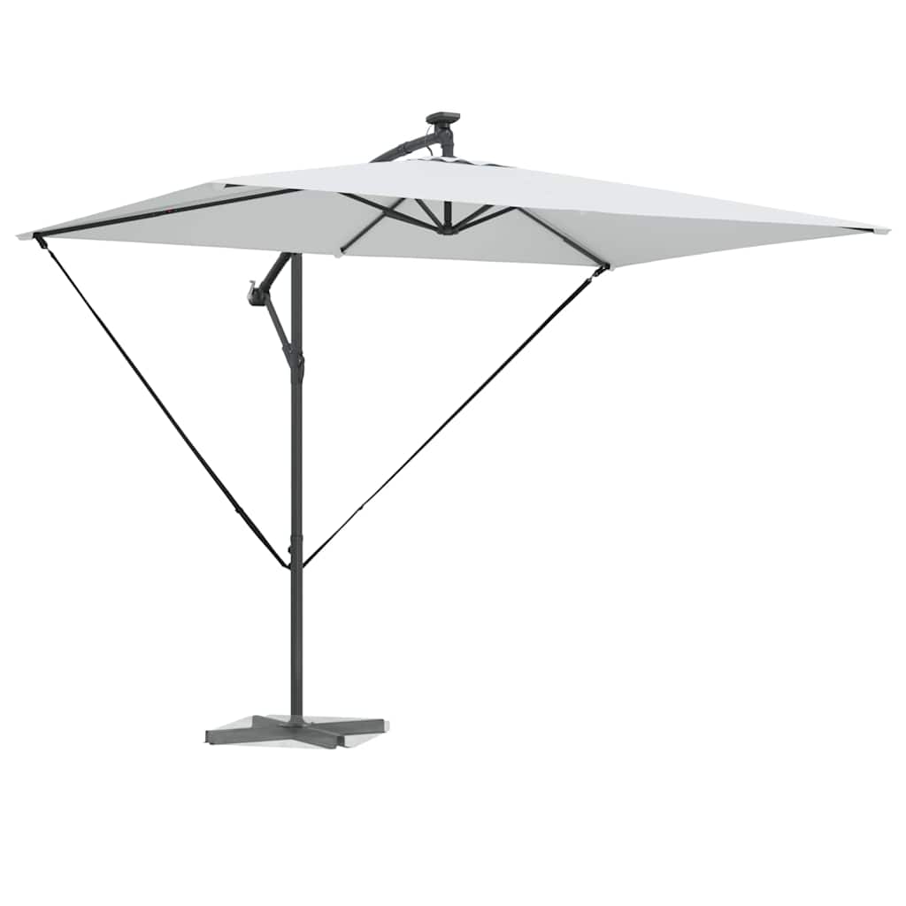 Parasol 294 x 200 x 270 cm Polyester og Aluminium Sandfarvet