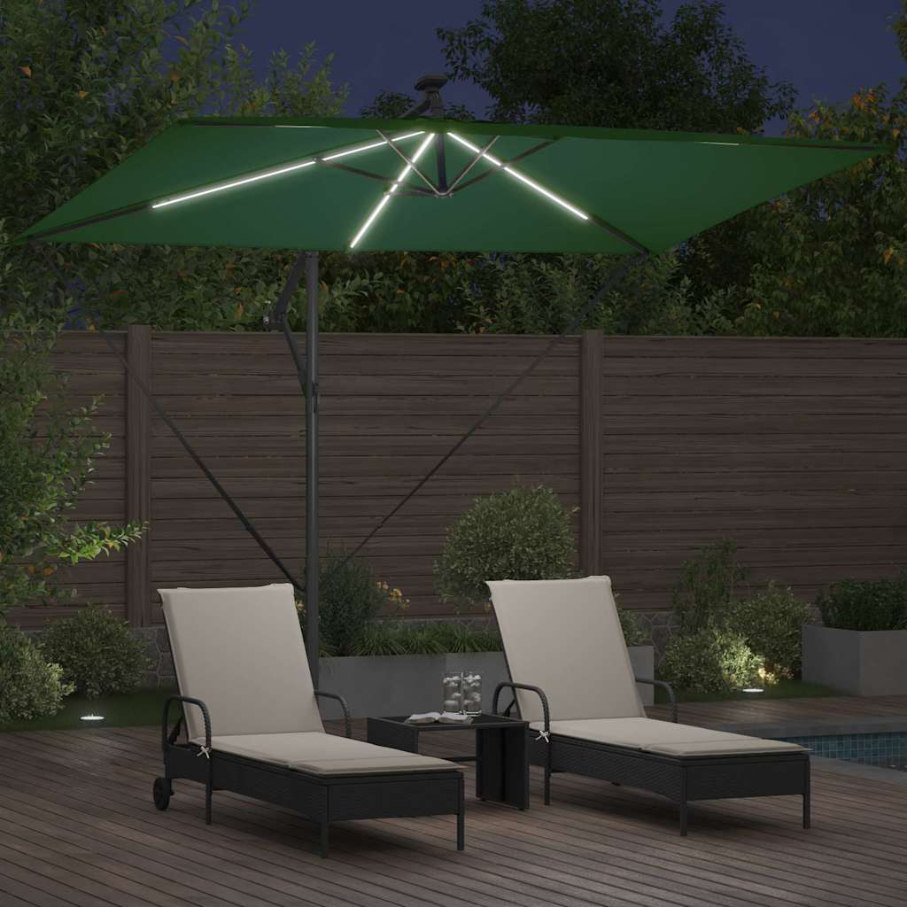 Parasol 294 x 200 x 270 cm Polyester og Aluminium Grøn