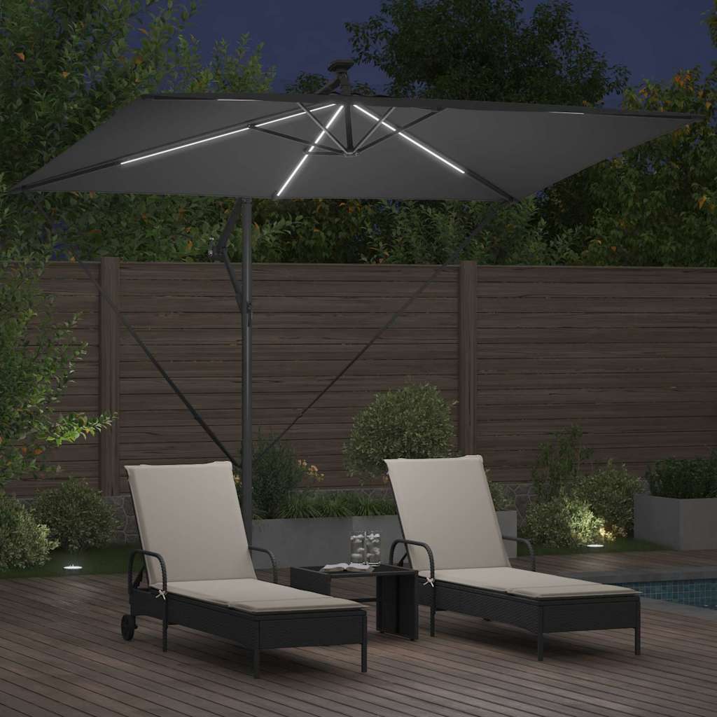 Parasol 294 x 200 x 270 cm Polyester og Aluminium Antracit