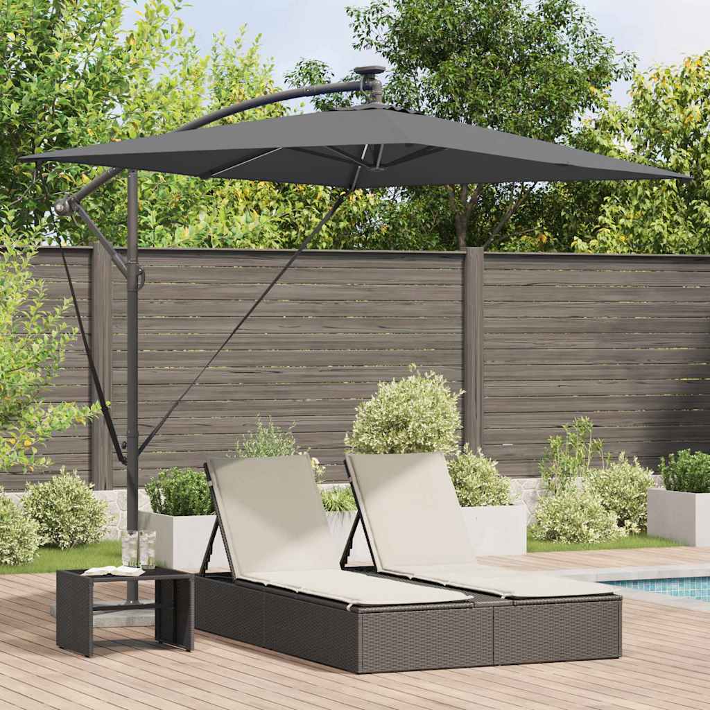 Parasol 294 x 200 x 270 cm Polyester og Aluminium Antracit