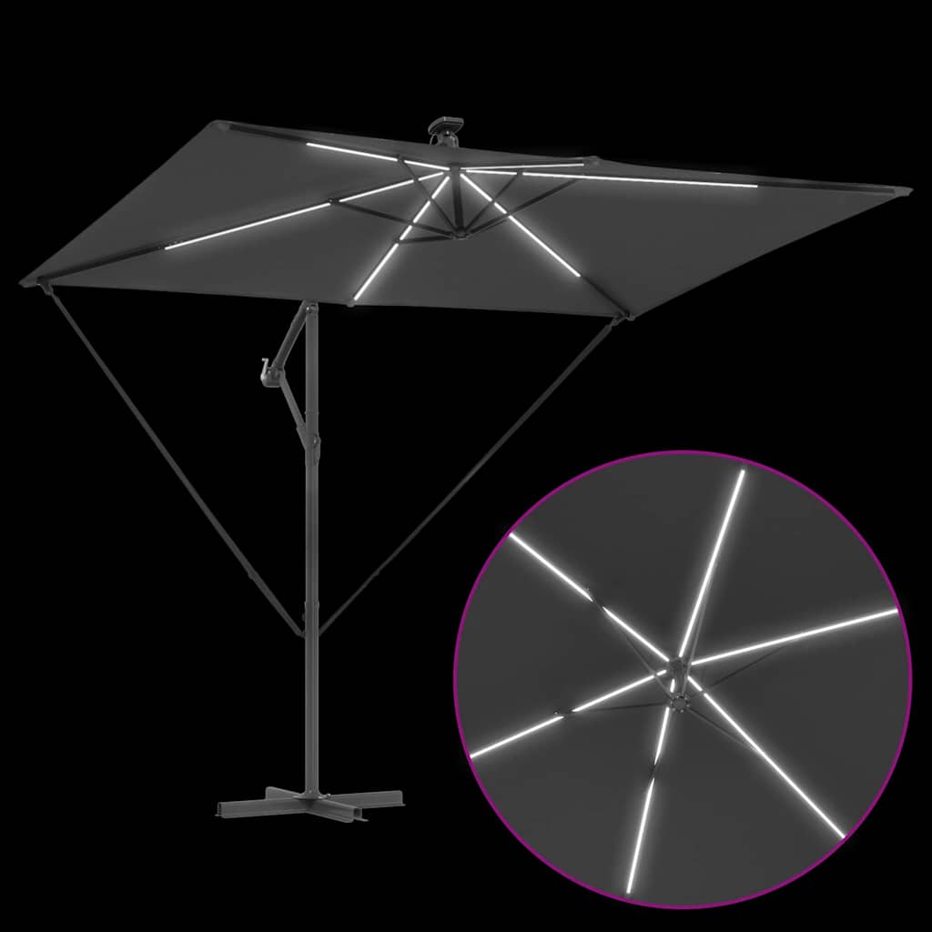 Parasol 294 x 200 x 270 cm Polyester og Aluminium Antracit