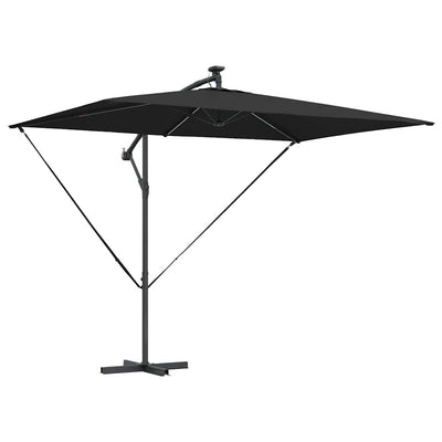 Parasol Sort 294 x 200 x 270 cm Polyester og Aluminium
