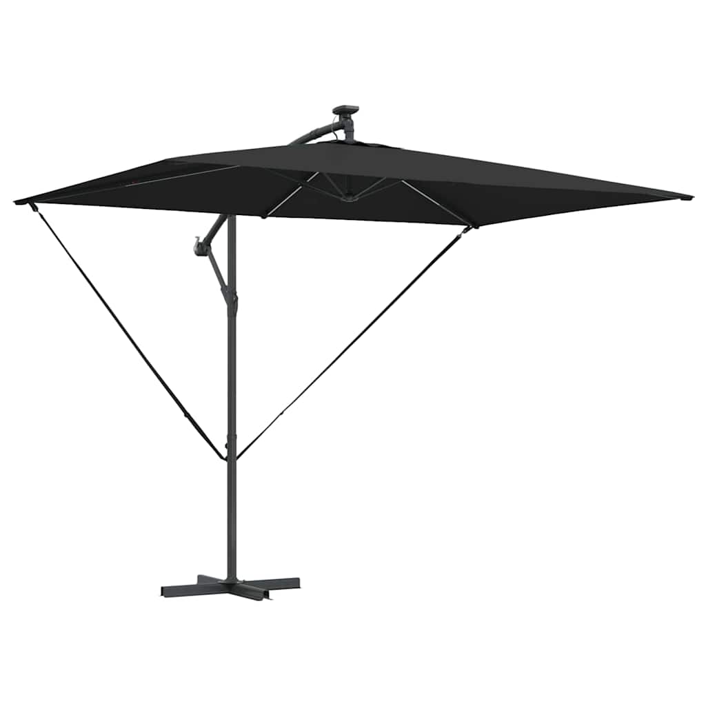 Parasol 294 x 200 x 270 cm Polyester og Aluminium Sort