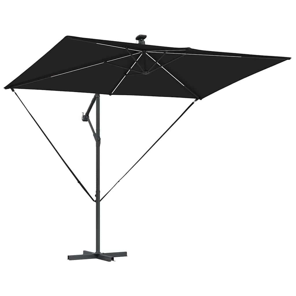 Parasol 294 x 200 x 270 cm Polyester og Aluminium Sort