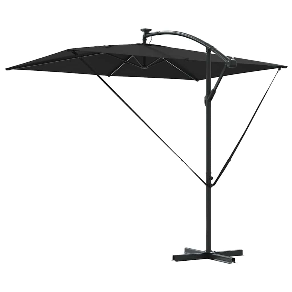 Parasol 294 x 200 x 270 cm Polyester og Aluminium Sort