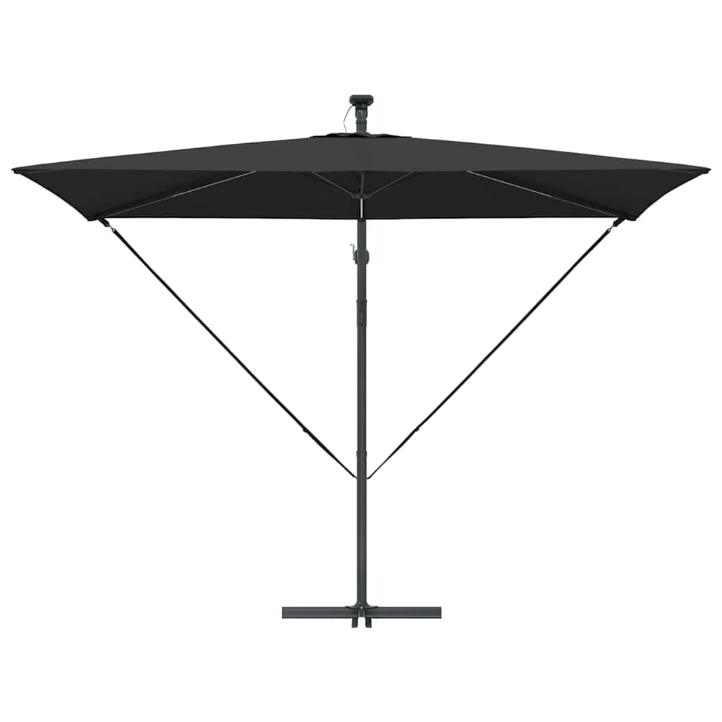 Parasol 294 x 200 x 270 cm Polyester og Aluminium Sort