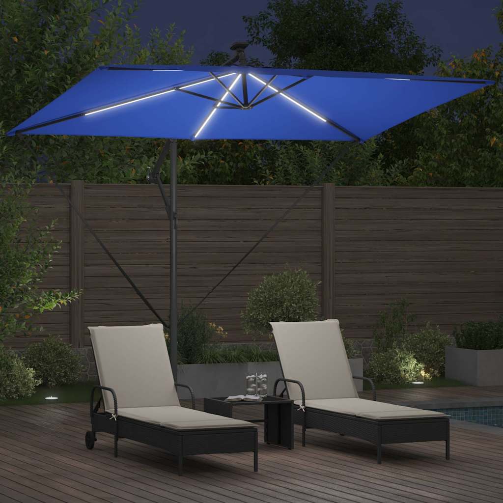 Parasol 294 x 200 x 270 cm Polyester og Aluminium Azurblå