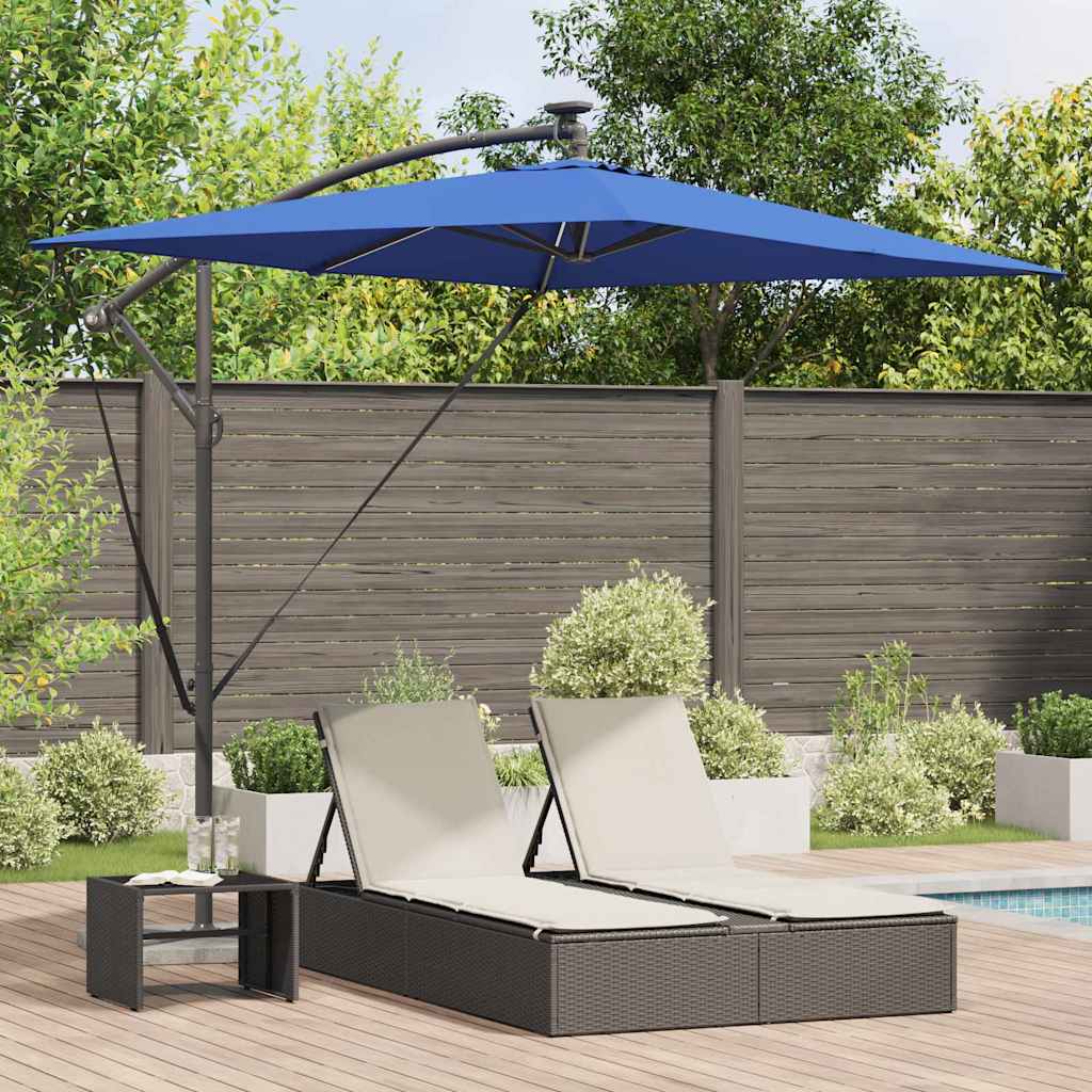 Parasol 294 x 200 x 270 cm Polyester og Aluminium Azurblå