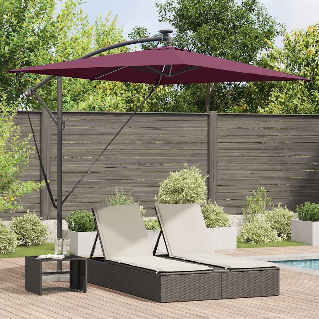 Parasol 294 x 200 x 270 cm Polyester og Aluminium Bordeaux Rød