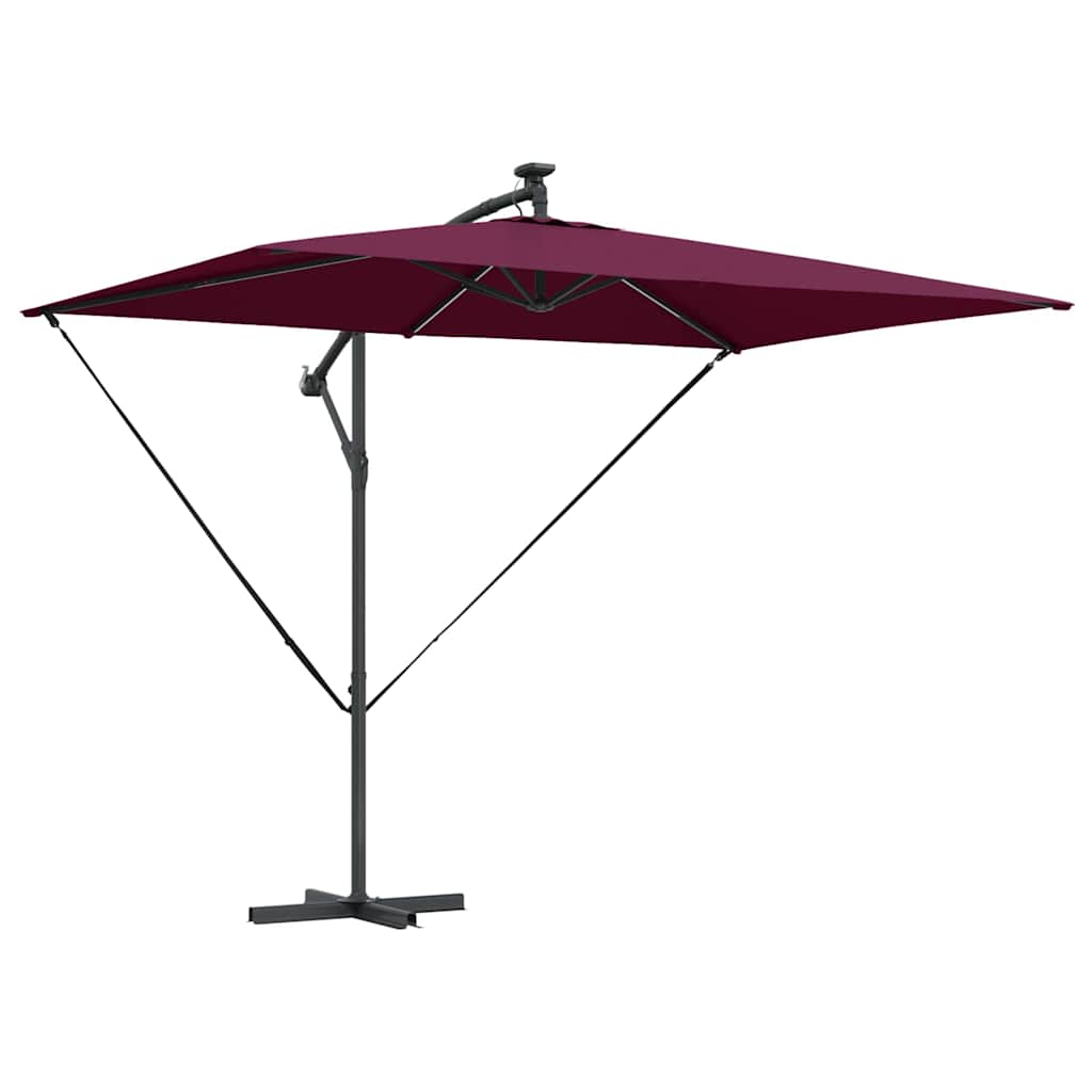Parasol 294 x 200 x 270 cm Polyester og Aluminium Bordeaux Rød