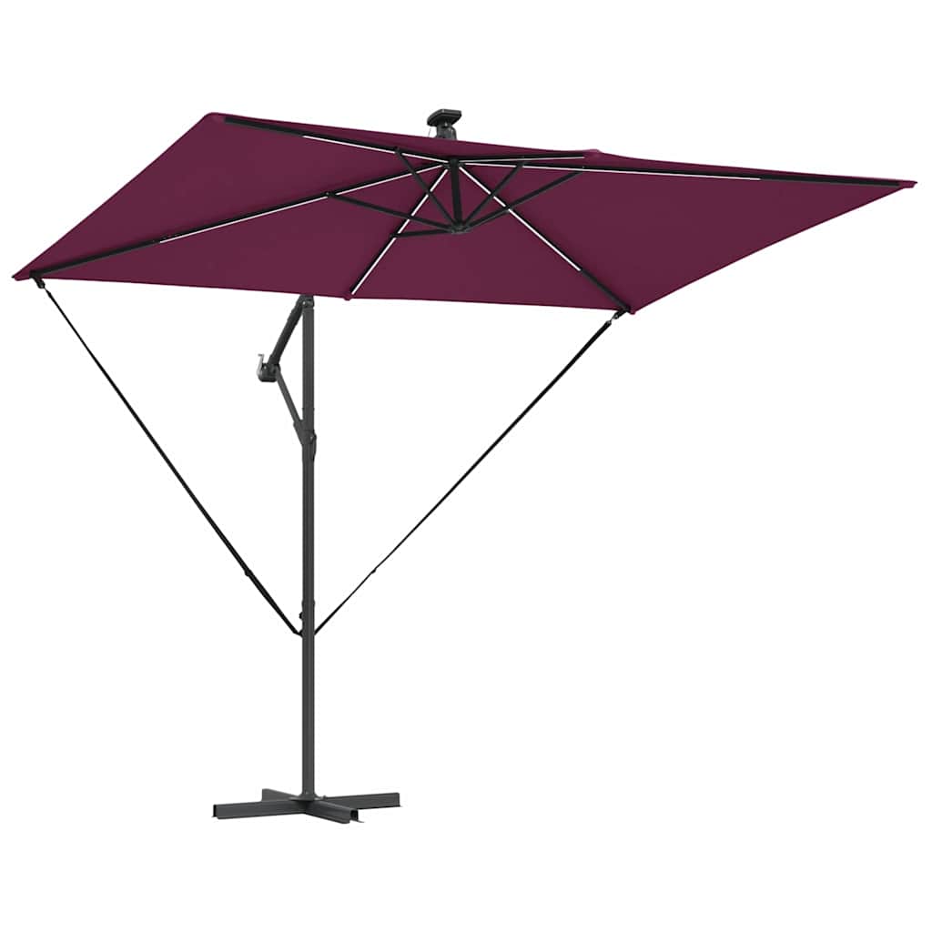 Parasol 294 x 200 x 270 cm Polyester og Aluminium Bordeaux Rød