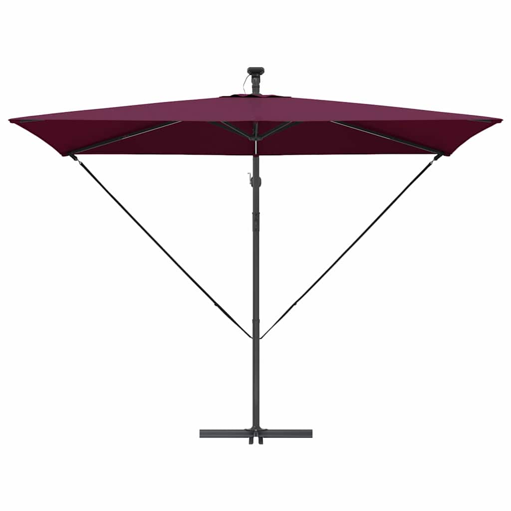 Parasol 294 x 200 x 270 cm Polyester og Aluminium Bordeaux Rød