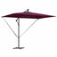 Parasol 294 x 200 x 270 cm Polyester og Aluminium Bordeaux Rød