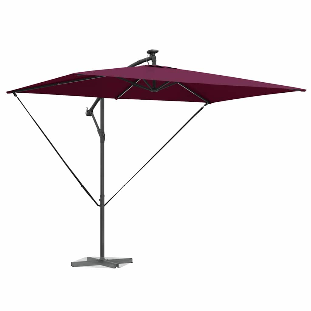 Parasol 294 x 200 x 270 cm Polyester og Aluminium Bordeaux Rød