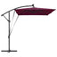Parasol 294 x 200 x 270 cm Polyester og Aluminium Bordeaux Rød