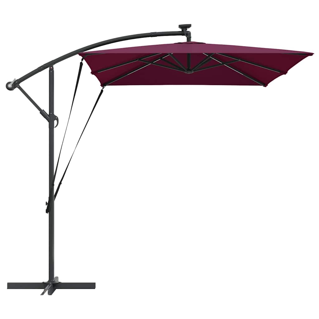 Parasol 294 x 200 x 270 cm Polyester og Aluminium Bordeaux Rød