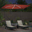 Parasol Terrakotta 294 x 200 x 270 cm Polyester og Aluminium