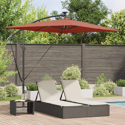 Parasol Terrakotta 294 x 200 x 270 cm Polyester og Aluminium