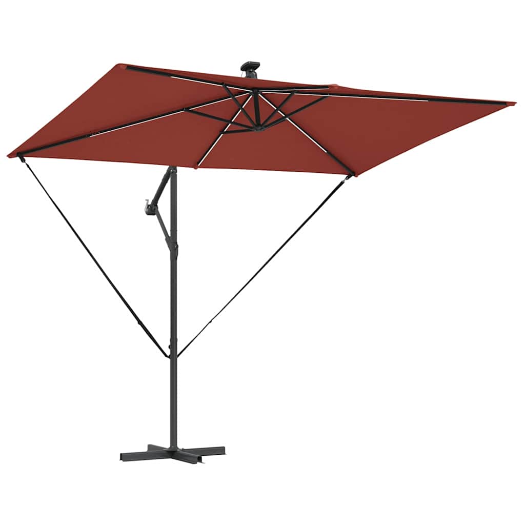 Parasol Terrakotta 294 x 200 x 270 cm Polyester og Aluminium